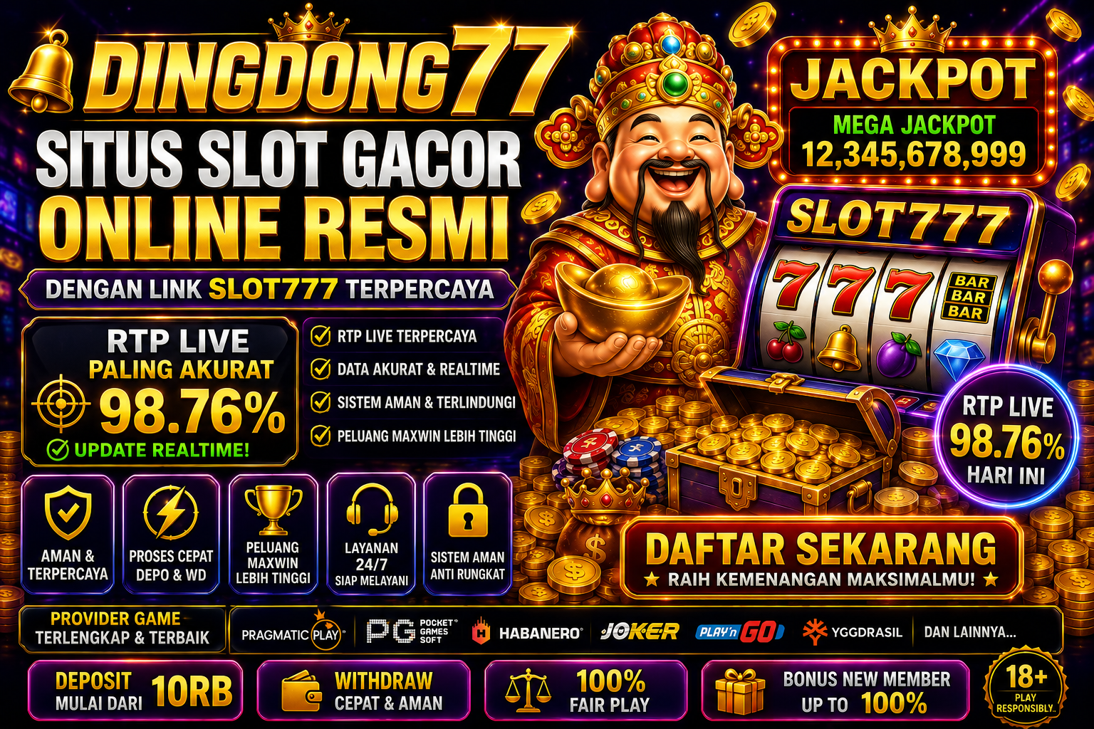 banner DINGDONG77: Situs Slot Gacor Online Resmi dengan Link Slot777 RTP Live Paling Akurat